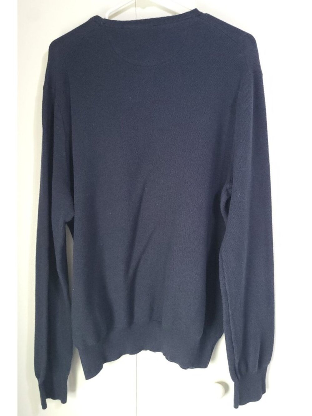 POLO Ralph Lauren Pima Cotton Crewneck Pullover Sweater XL Navy Blue Old Money - Picture 4 of 9